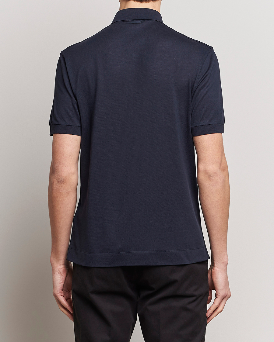 Herren | Poloshirts | Zegna | Cotton/Silk Polo Navy