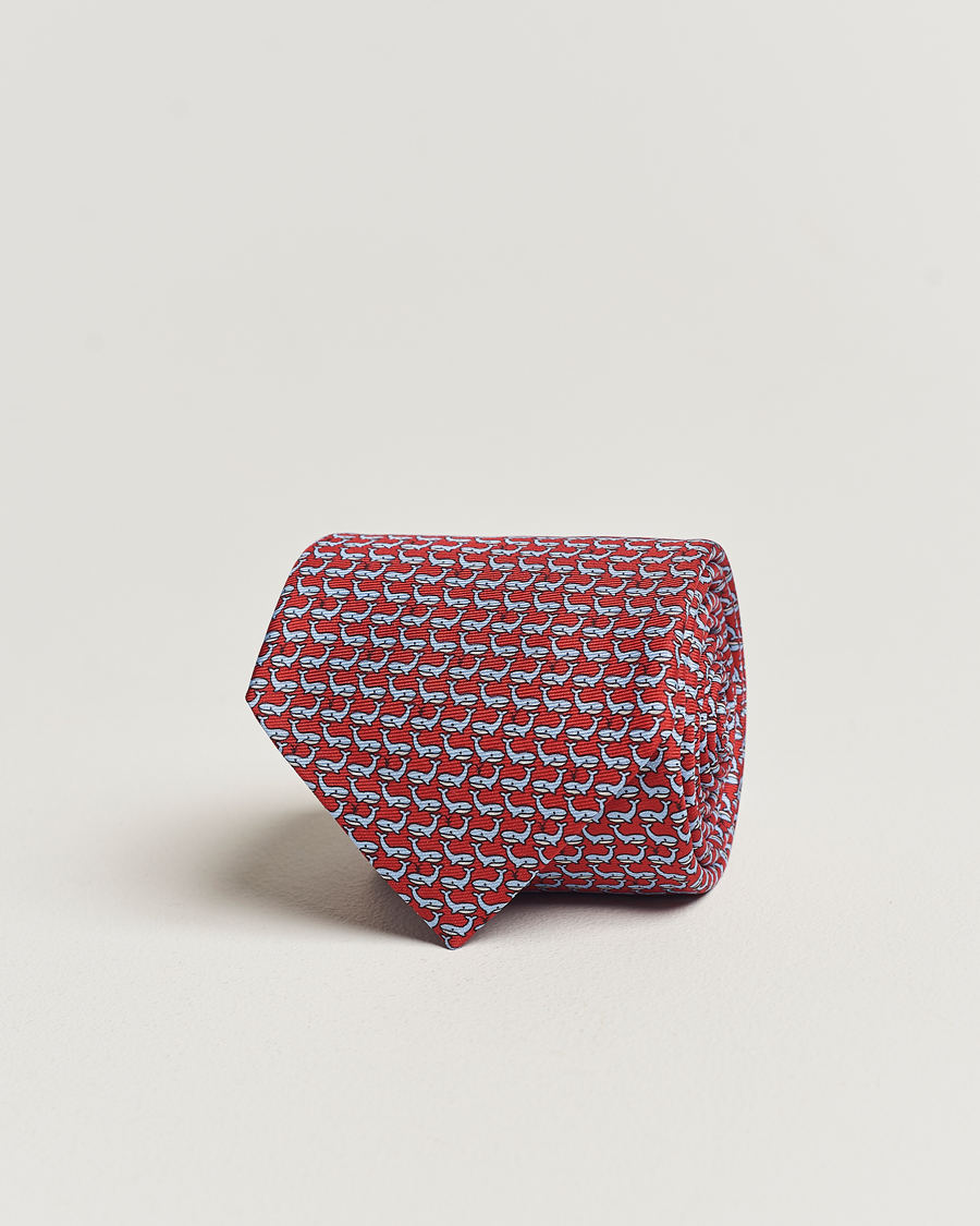Herren | Zegna Animal Print Silk Tie Red | Zegna | Animal Print Silk Tie Red