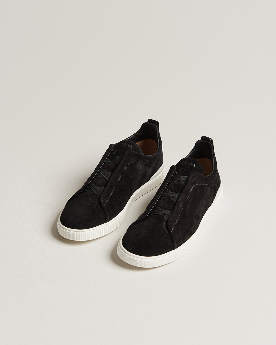 Herren | Schuhe | Zegna | Triple Stitch Sneakers Black Suede