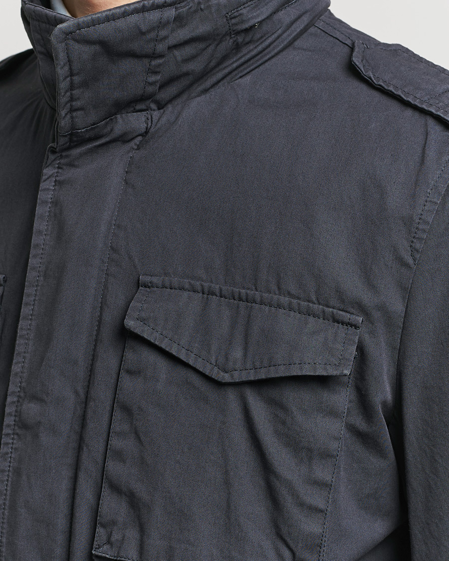 Herren | Jacken | Herno | Washed Cotton Field Jacket Navy
