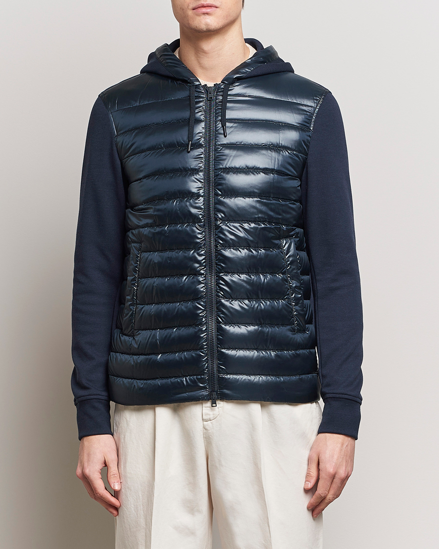 Herren | Kleidung | Herno | Hybrid Hooded Zip Jacket Navy