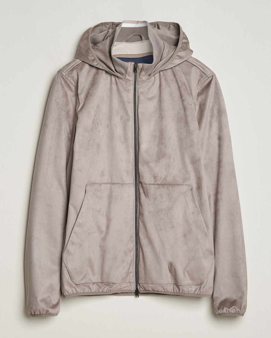 Herren | Jacken | Herno | Faux Suede Bomber Jacket Grey