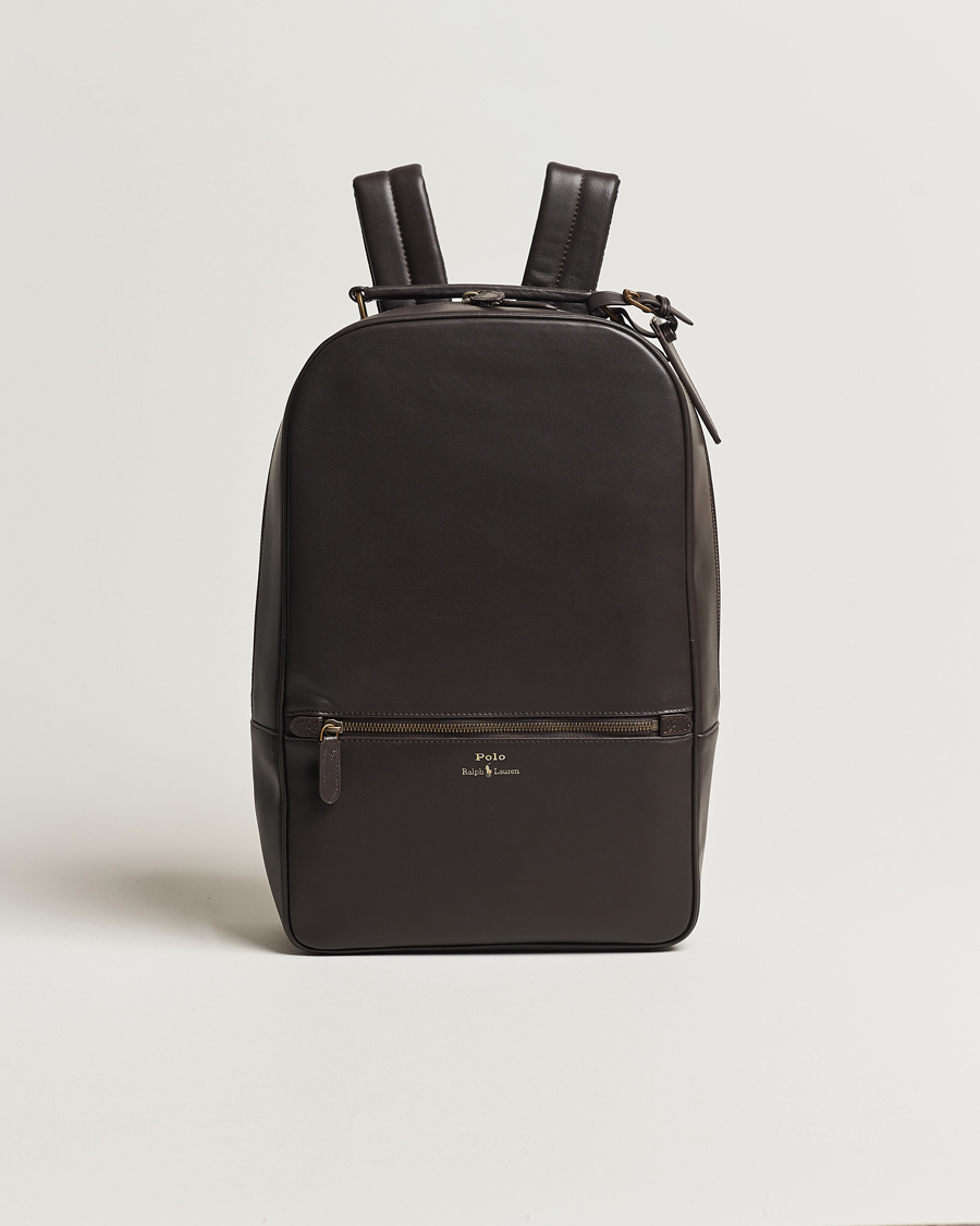 Herren | Polo Ralph Lauren Leather Backpack Dark Brown | Polo Ralph Lauren | Leather Backpack Dark Brown