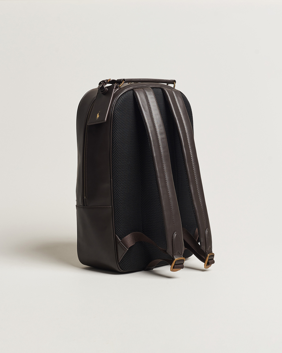 Herren | Polo Ralph Lauren Leather Backpack Dark Brown | Polo Ralph Lauren | Leather Backpack Dark Brown