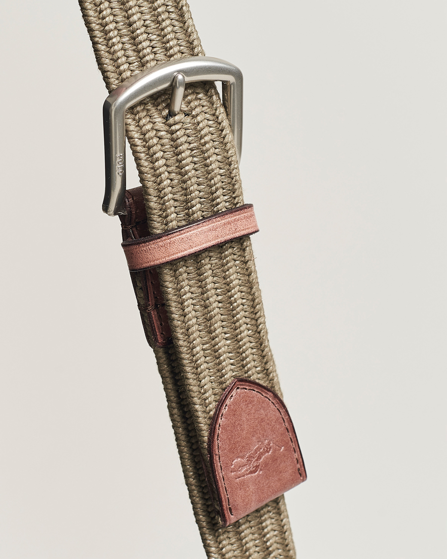 Herren | Polo Ralph Lauren Braided Cotton Elastic Belt Canopy Olive | Polo Ralph Lauren | Braided Cotton Elastic Belt Canopy Olive