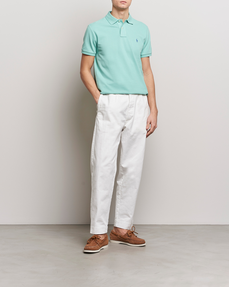 Herren | Poloshirts | Polo Ralph Lauren | Custom Slim Fit Polo Celadon