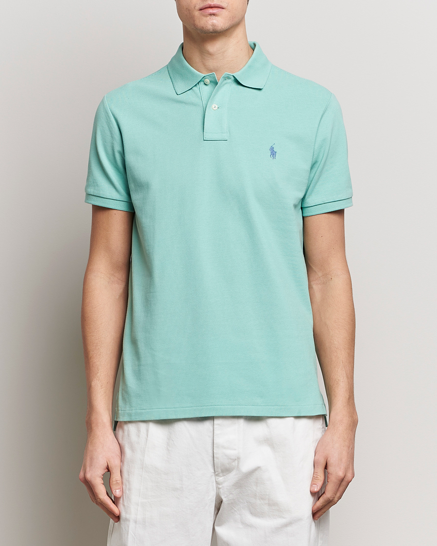 Herren | Kurzarm-Poloshirts | Polo Ralph Lauren | Custom Slim Fit Polo Celadon