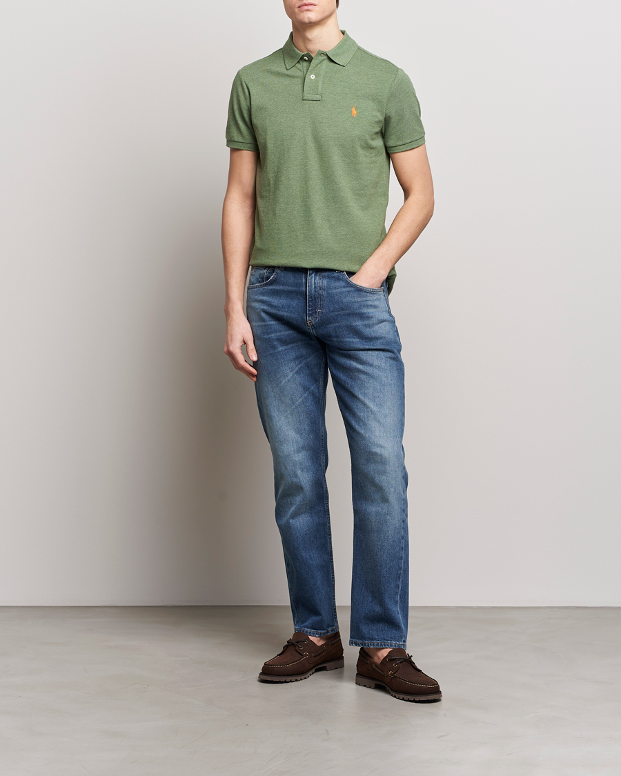 Herren | Poloshirts | Polo Ralph Lauren | Custom Slim Fit Polo Cargo Green Heather