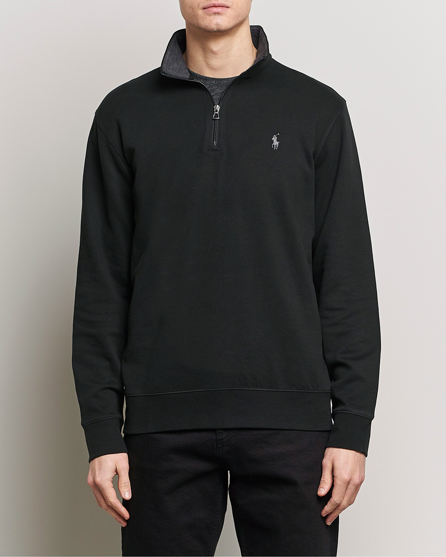 Herren | Pullover | Polo Ralph Lauren | Double Knit Half-Zip Sweater Polo Black