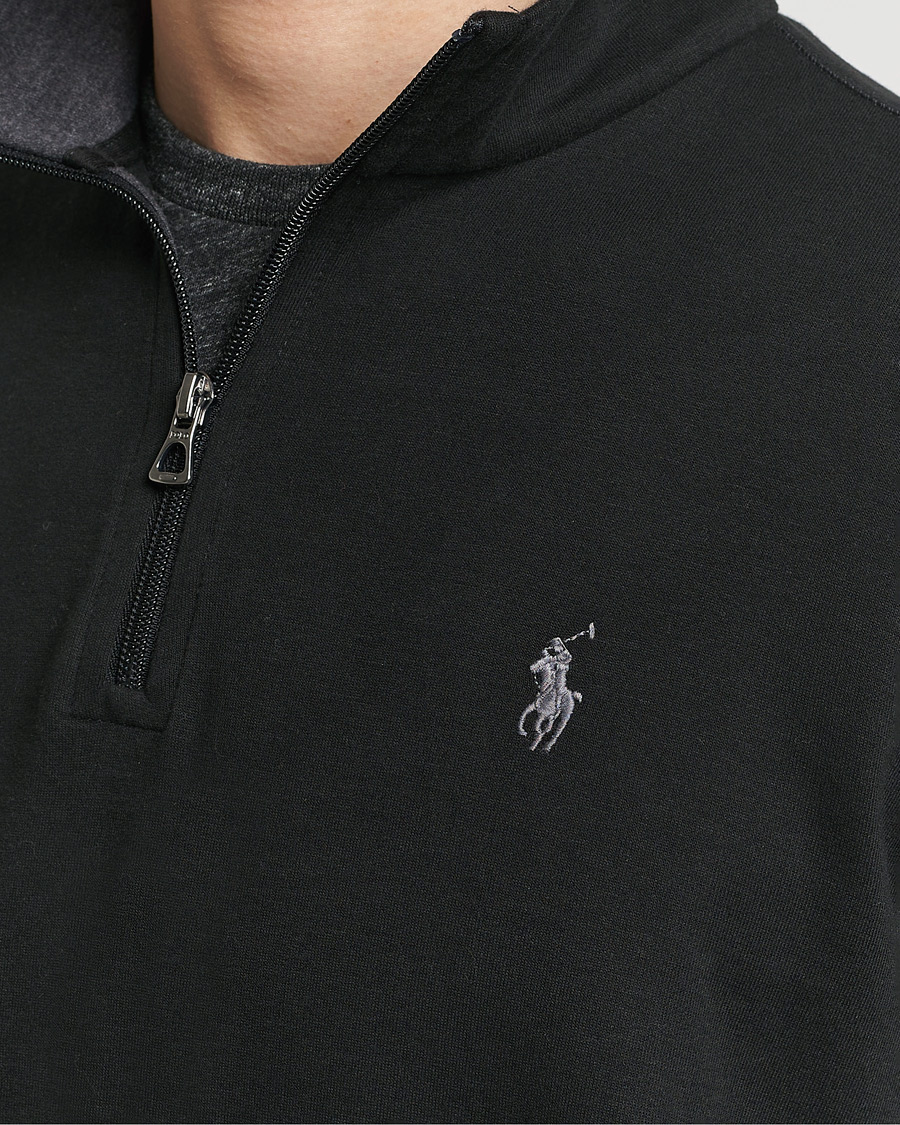 Herren | Pullover | Polo Ralph Lauren | Double Knit Half-Zip Sweater Polo Black