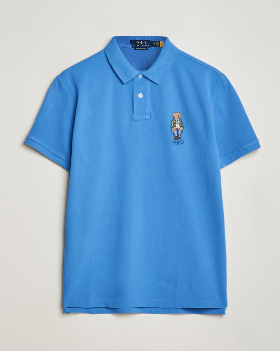 Herren | Poloshirts | Polo Ralph Lauren | Custom Slim Fit Heritage Bear Polo New England Blue