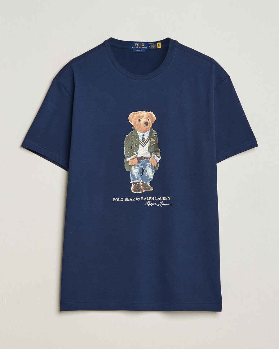 Herren | T-Shirts | Polo Ralph Lauren | Printed Bear Crew Neck T-Shirt Newport Navy