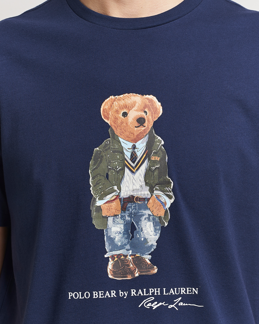 Herren | T-Shirts | Polo Ralph Lauren | Printed Bear Crew Neck T-Shirt Newport Navy