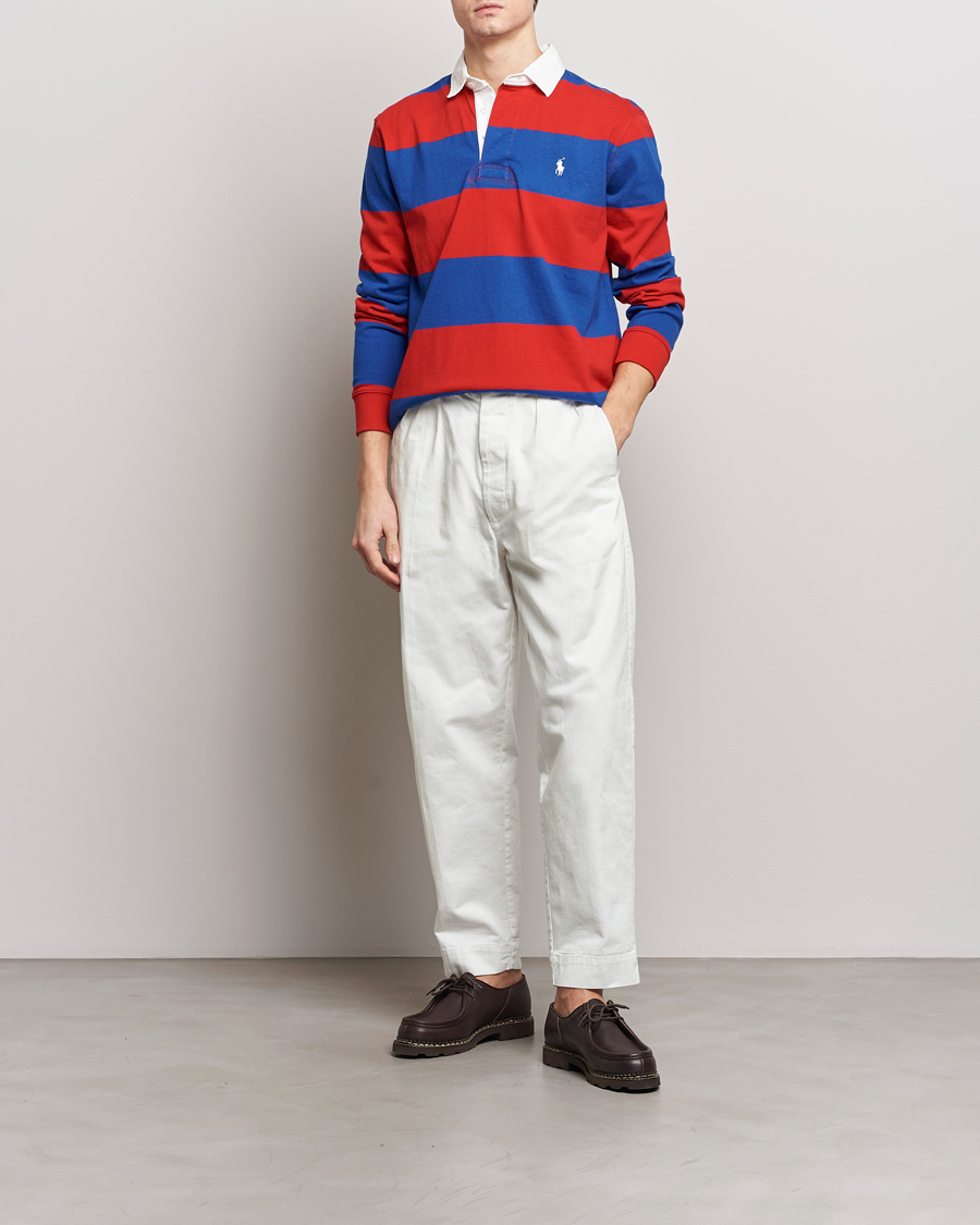 Herren | Pullover | Polo Ralph Lauren | Jersey Striped Rugger Red/Rugby Royal