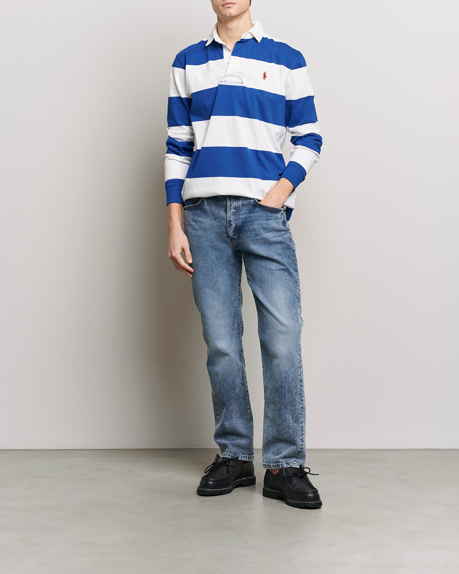 Herren | Pullover | Polo Ralph Lauren | Jersey Striped Rugger Cruise Royal/White