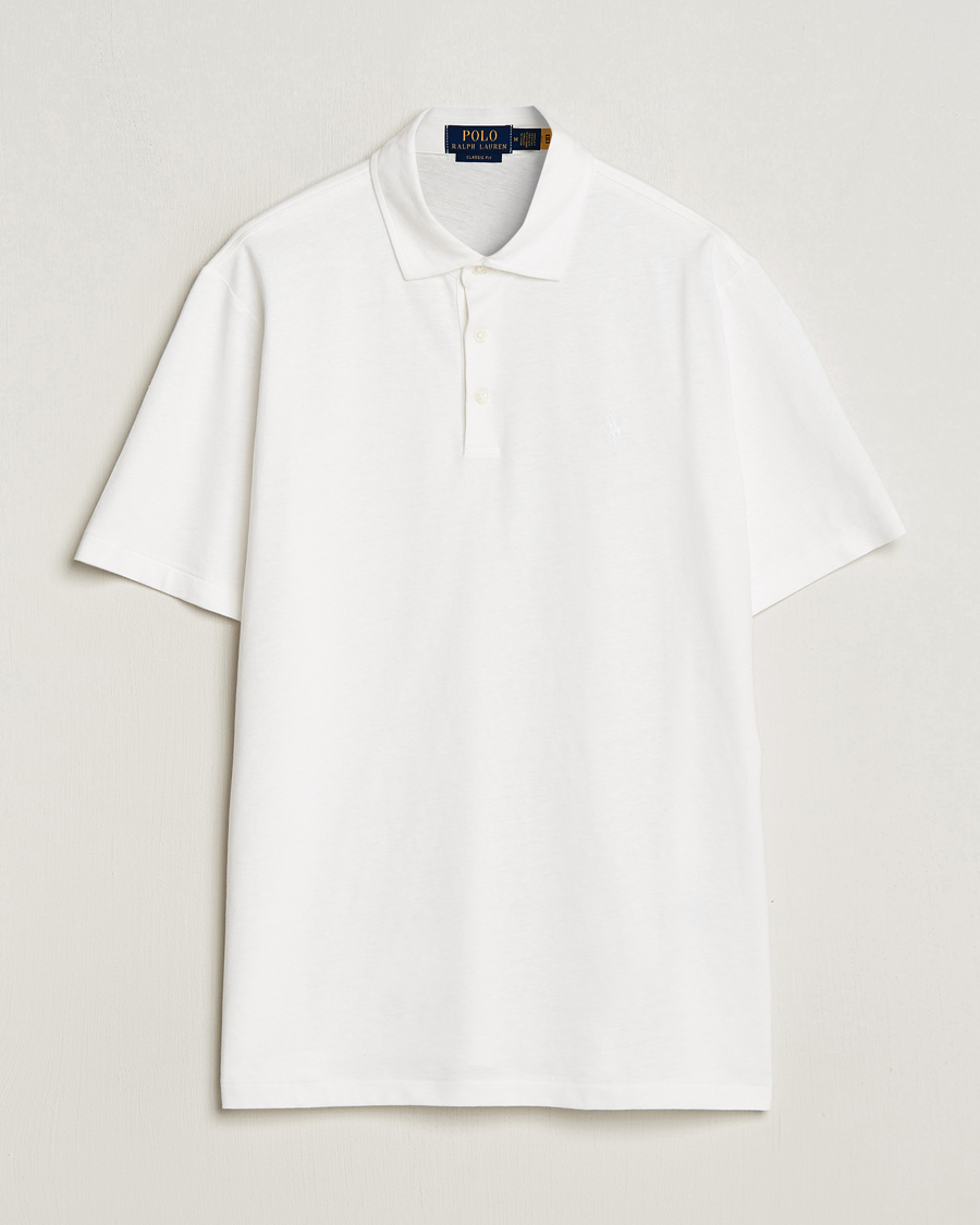 Herren | Poloshirts | Polo Ralph Lauren | Cotton/Linen Polo Shirt White