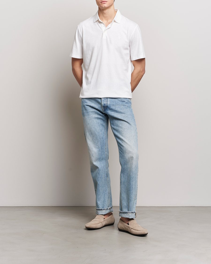 Herren | Poloshirts | Polo Ralph Lauren | Cotton/Linen Polo Shirt White