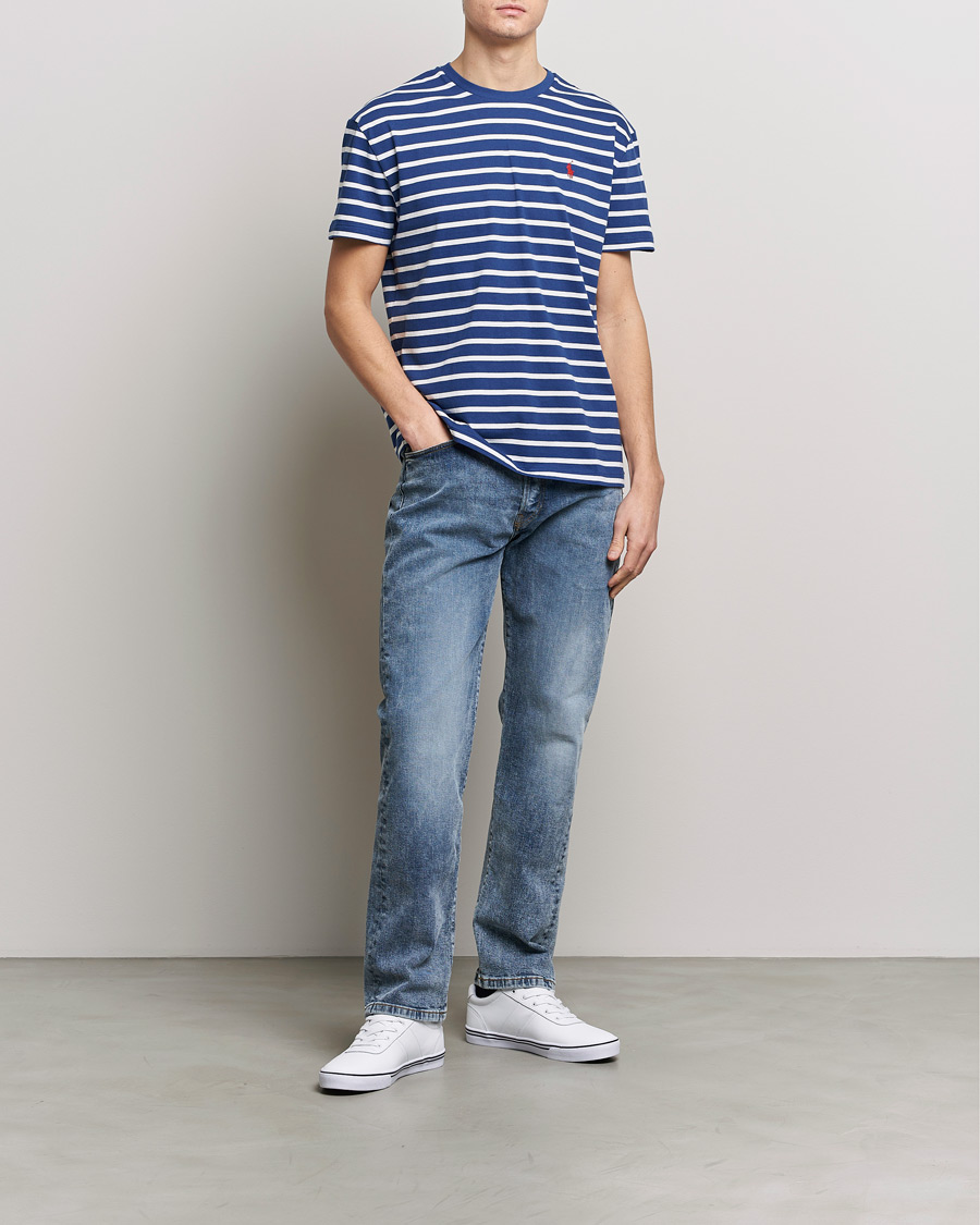 Herren | T-Shirts | Polo Ralph Lauren | Crew Neck Striped T-Shirt Beach Royal/White