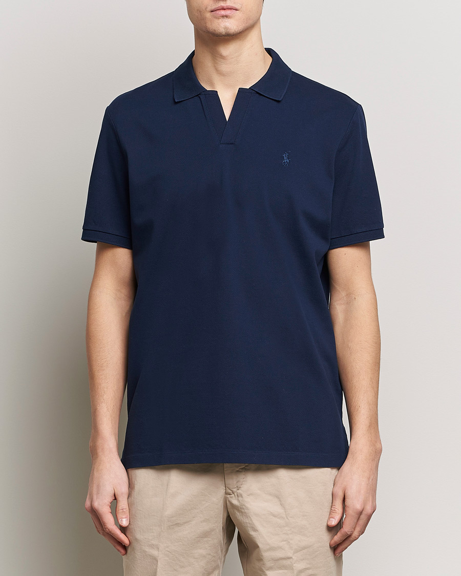 Herren | Kurzarm-Poloshirts | Polo Ralph Lauren | Classic Fit Open Collar Stretch Polo Refined Navy