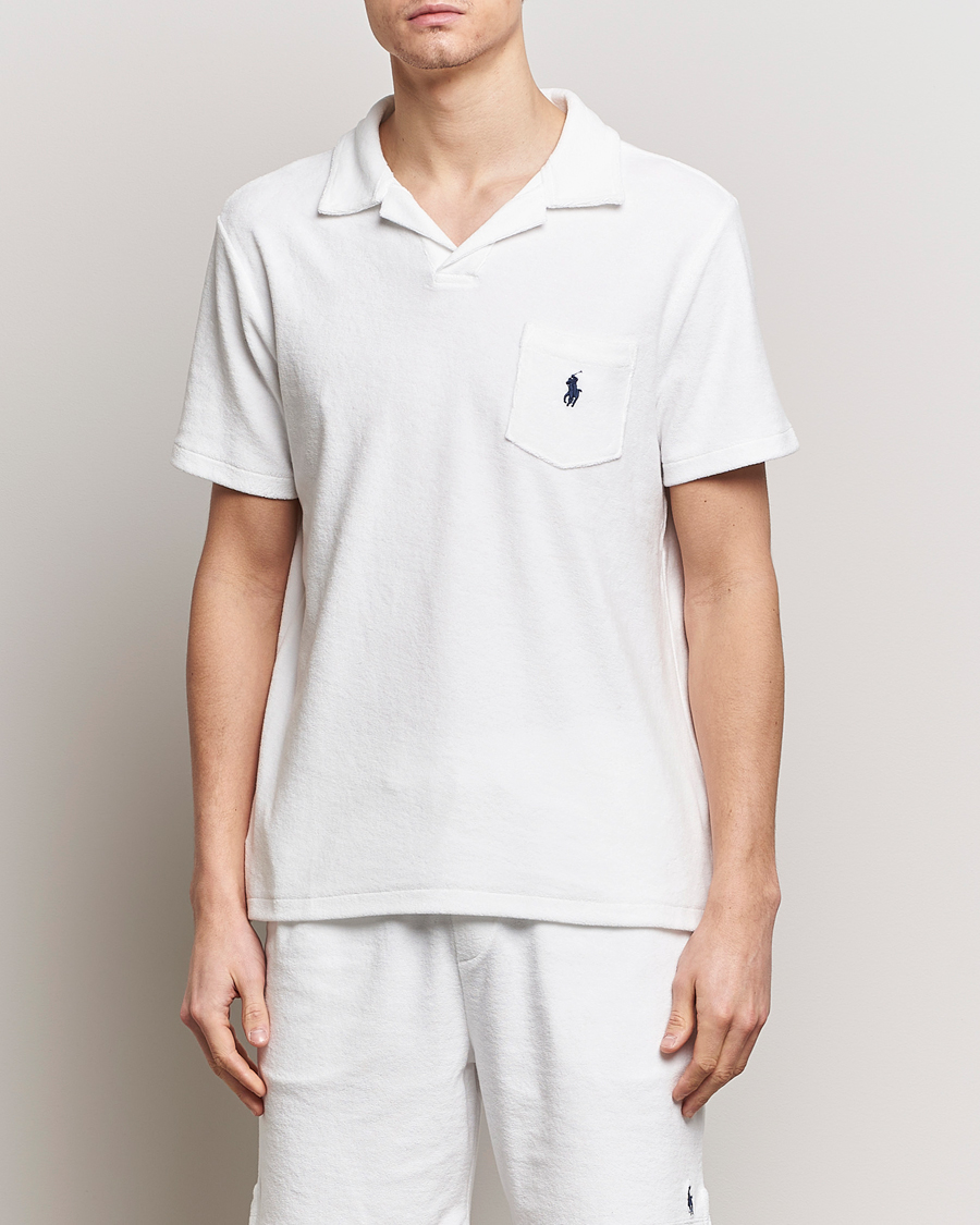 Herren | Poloshirts | Polo Ralph Lauren | Cotton Terry Open Collar Polo White