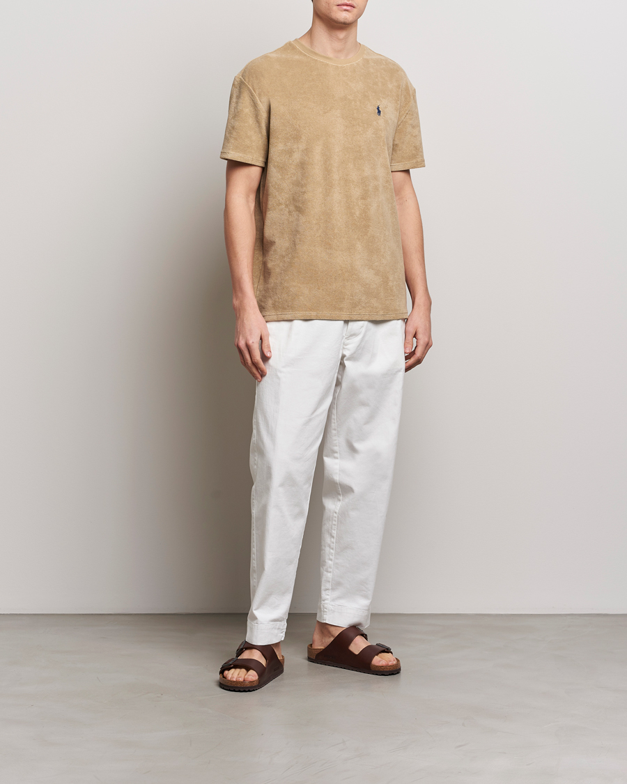 Herren | T-Shirts | Polo Ralph Lauren | Terry Cotton T-Shirt Coastal Beige
