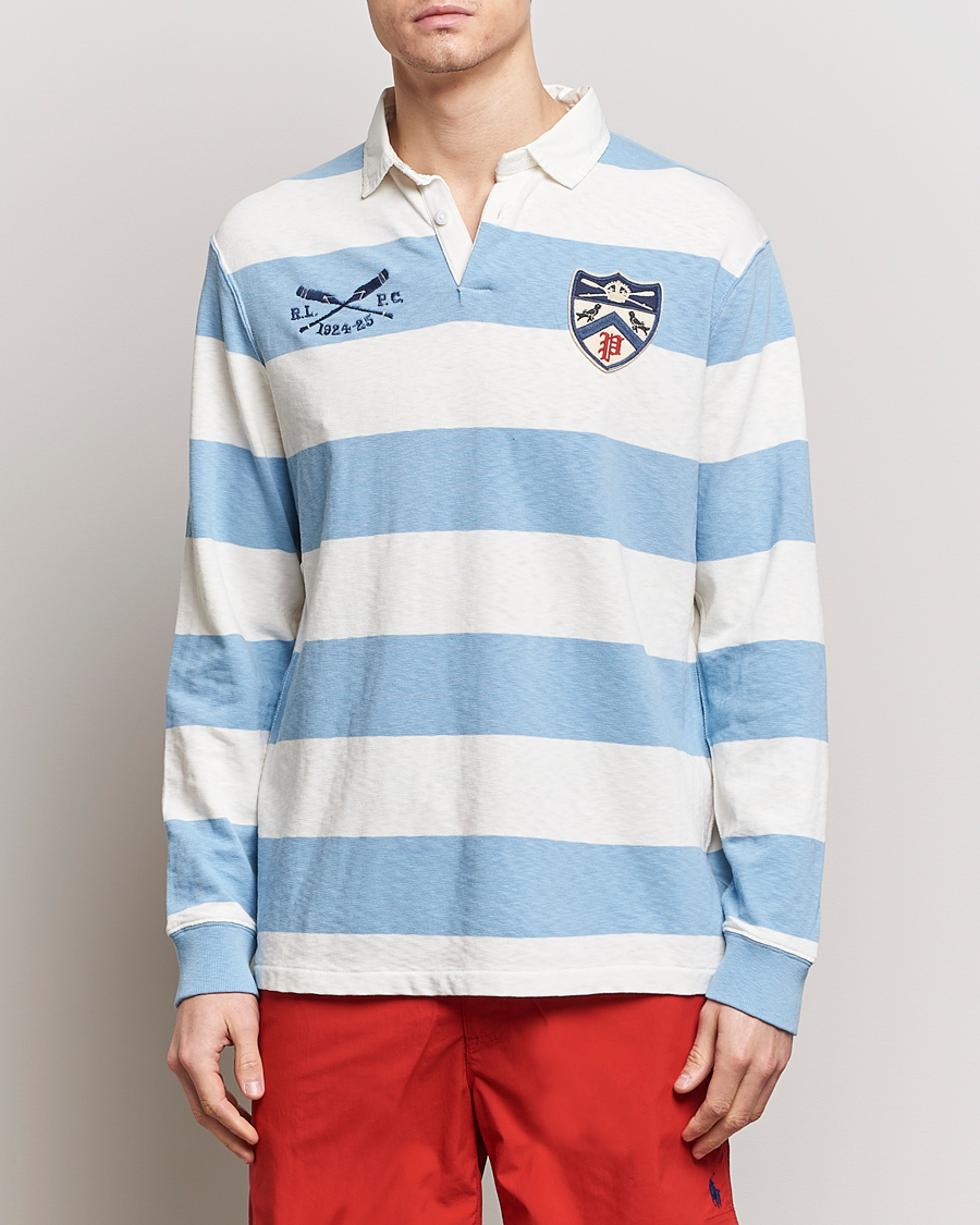 Herren | Pullover | Polo Ralph Lauren | Jersey Striped Rugger Powder Blue/Nevis
