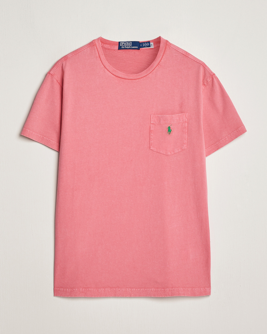 Herren | T-Shirts | Polo Ralph Lauren | Cotton Linen Crew Neck T-Shirt Pale Red