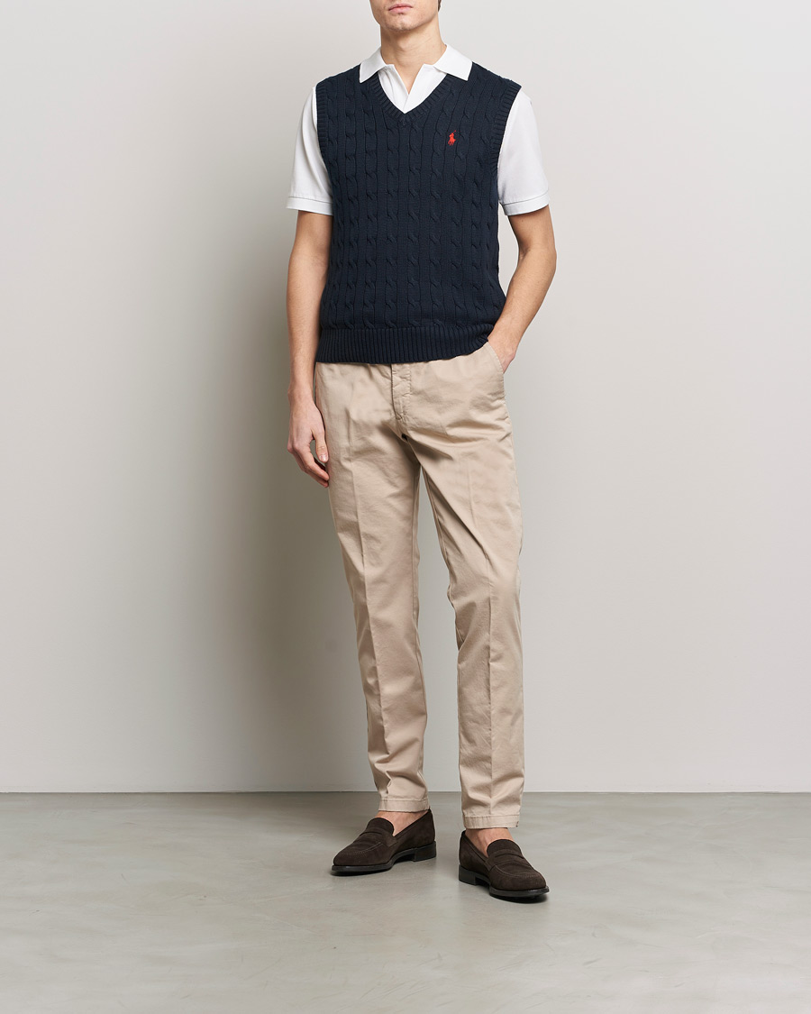 Herren | Pullover | Polo Ralph Lauren | Cotton Cable Vest Hunter Navy