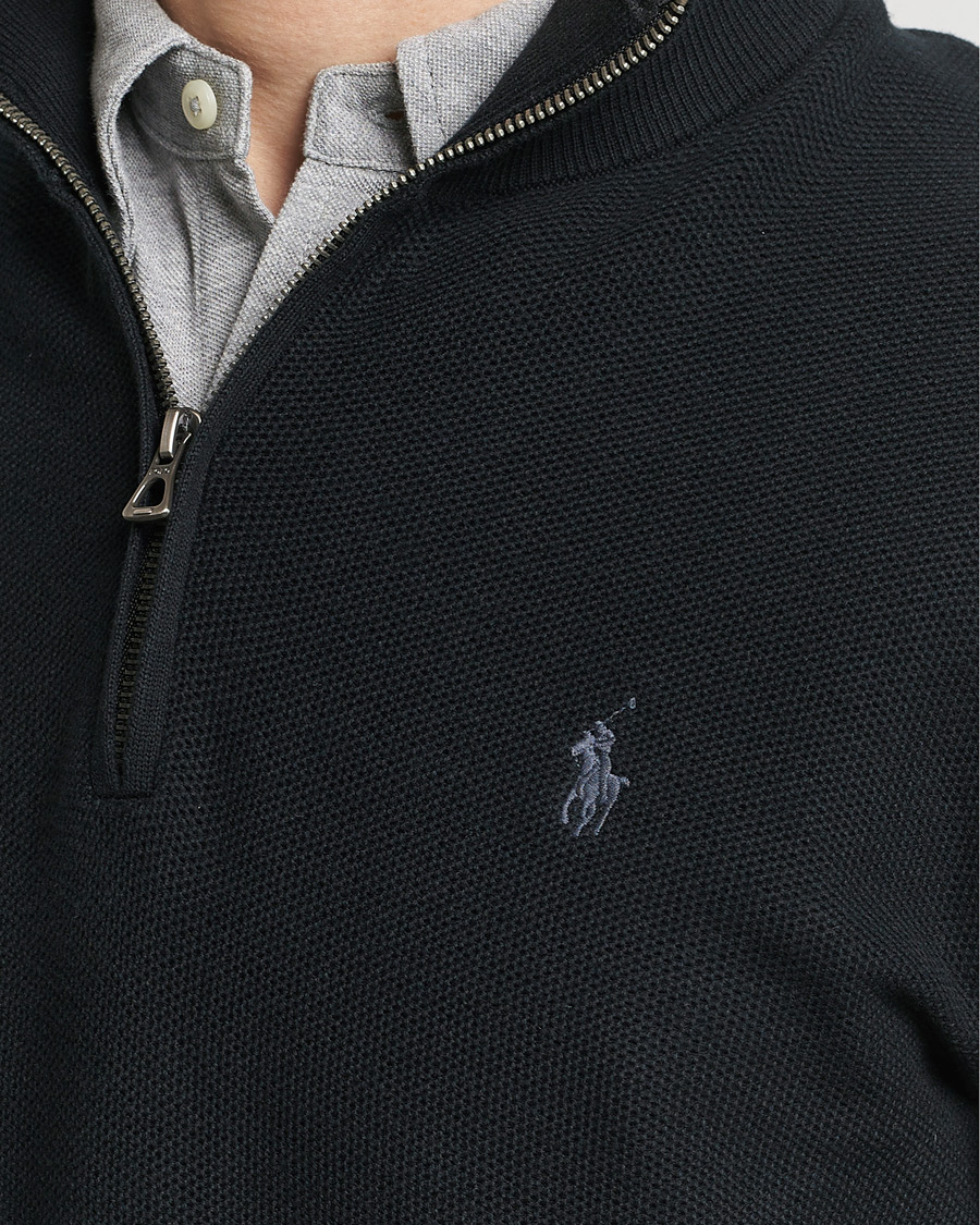 Herren | Pullover | Polo Ralph Lauren | Textured Half Zip Polo Black