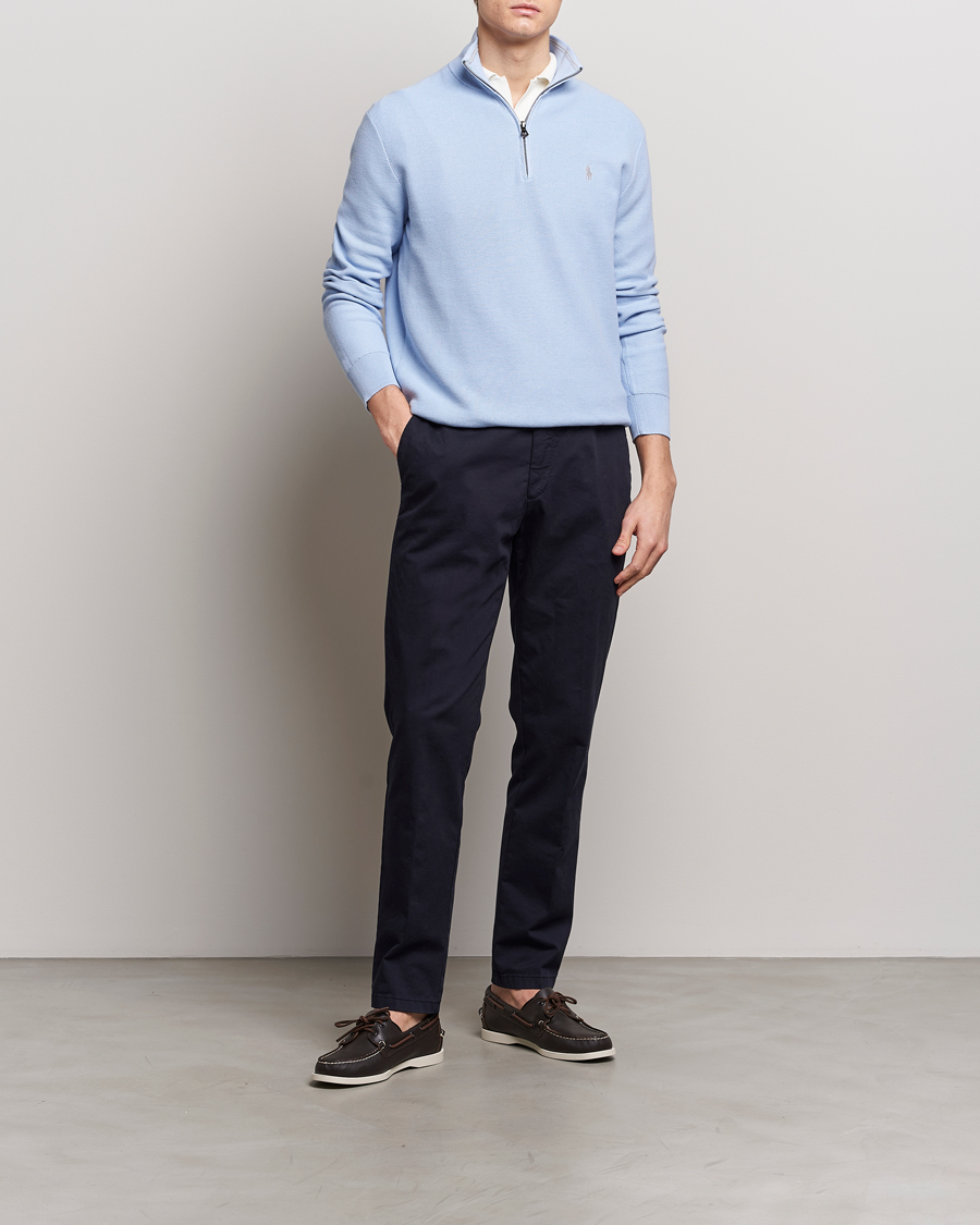 Herren | Pullover | Polo Ralph Lauren | Textured Half-Zip Blue Hyacinth