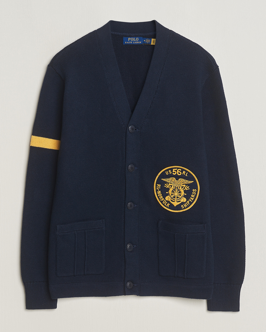 Herren | Pullover | Polo Ralph Lauren | Cotton Varsity Cardigan Aviator Navy
