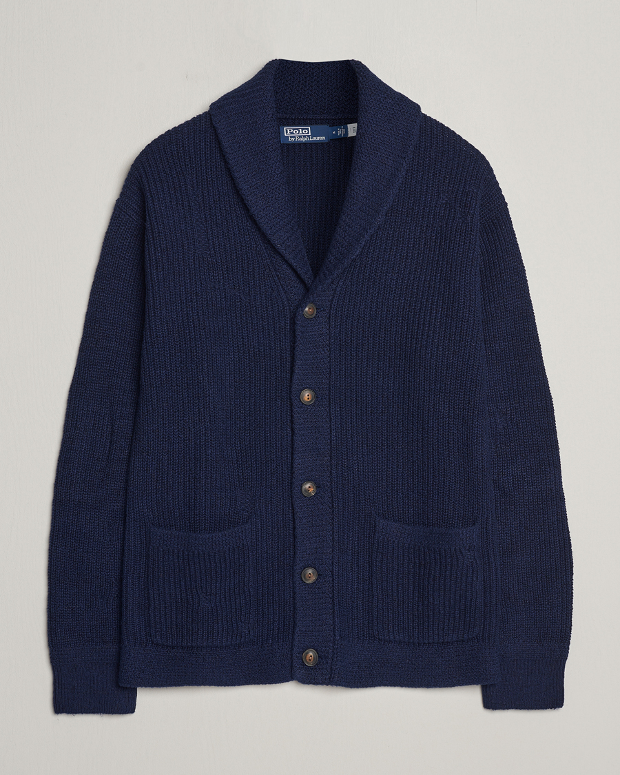 Herren | Pullover | Polo Ralph Lauren | Cotton/Linen Shawl Collar Cardigan Bright Navy