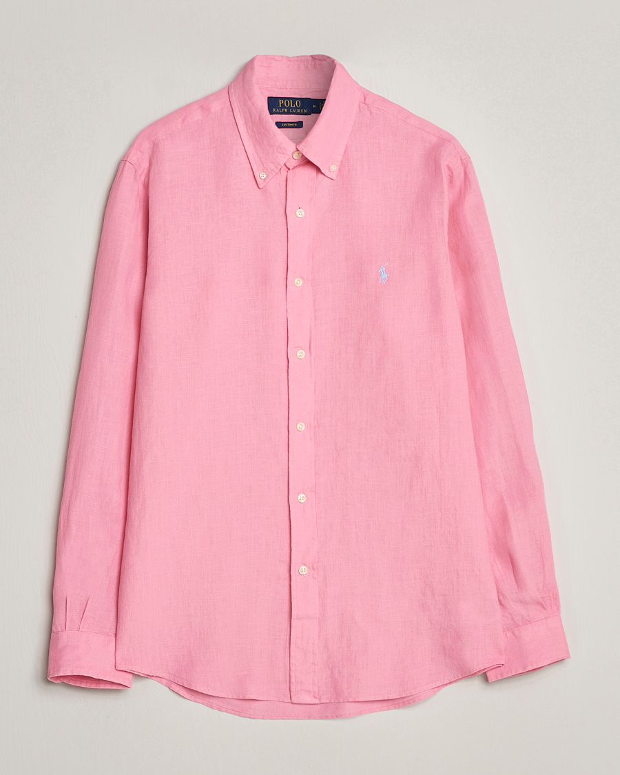 Herren | Hemden | Polo Ralph Lauren | Custom Fit Linen Button Down Florida Pink