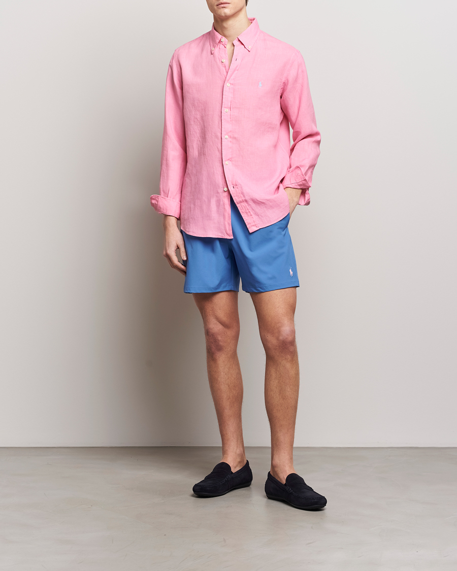 Herren | Hemden | Polo Ralph Lauren | Custom Fit Linen Button Down Florida Pink