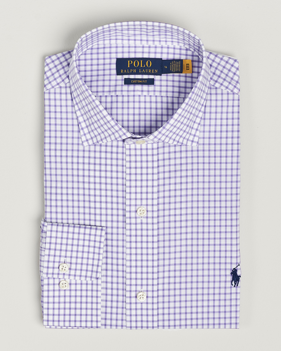 Herren | Hemden | Polo Ralph Lauren | Custom Fit Poplin Shirt Purple/White
