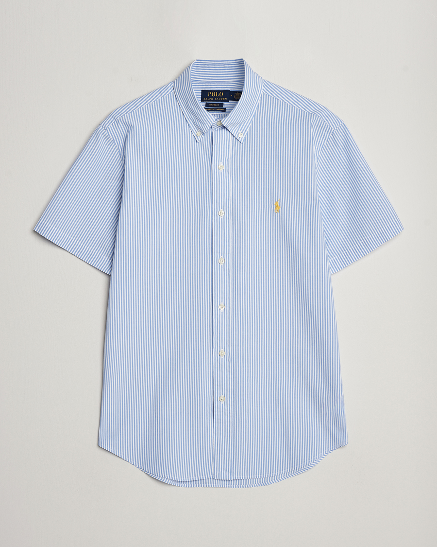 Herren | Hemden | Polo Ralph Lauren | Seersucker Short Sleeve Striped Shirt Blue/White