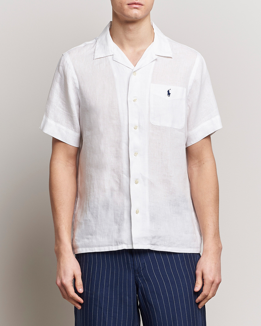 Herren | Only Polo | Polo Ralph Lauren | Linen Pocket Short Sleeve Shirt White