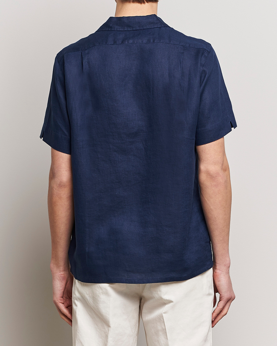 Herren | Hemden | Polo Ralph Lauren | Linen Pocket Short Sleeve Shirt Newport Navy