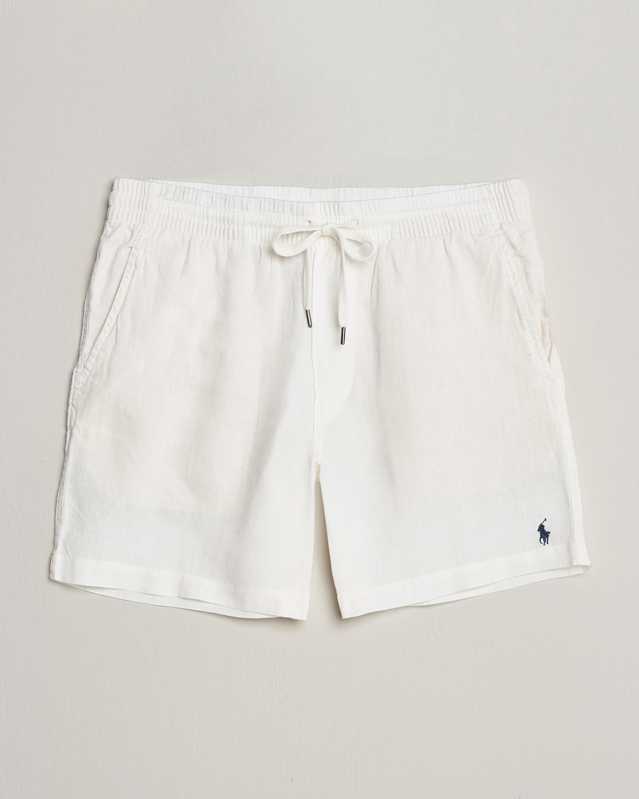 Herren | Shorts | Polo Ralph Lauren | Prepster Linen Drawstring Shorts Deckwash White