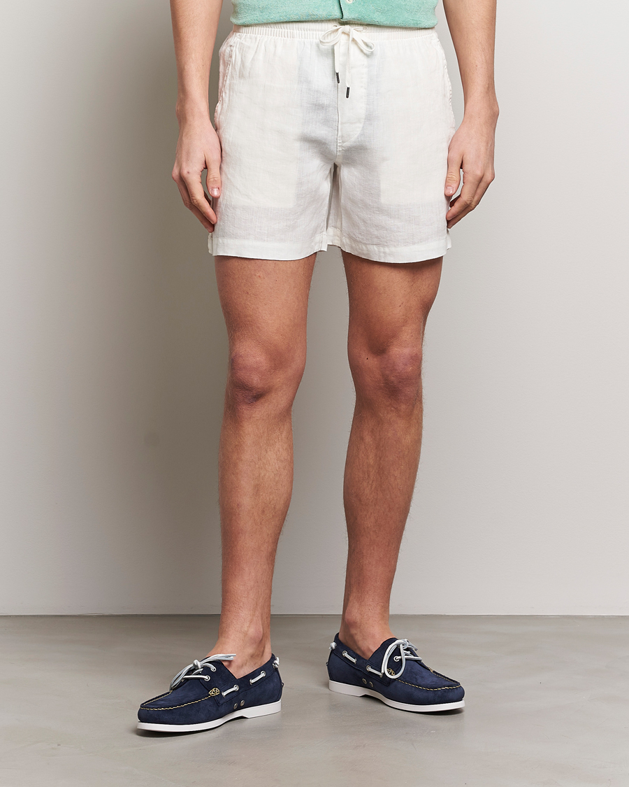 Herr | Kläder | Polo Ralph Lauren | Prepster Linen Drawstring Shorts Deckwash White