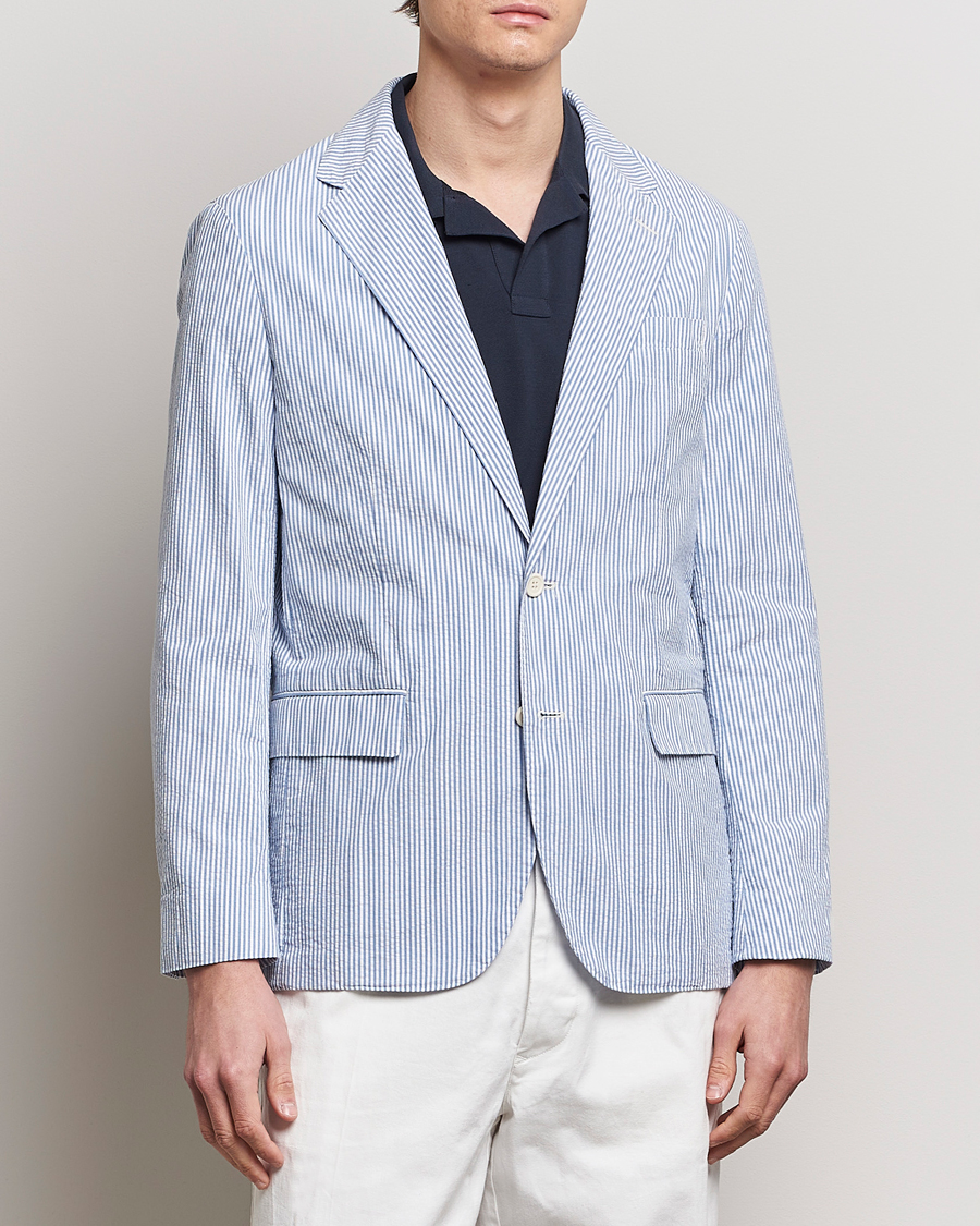 Herren | Stilsegment Casual Classics | Polo Ralph Lauren | Seersucker Sportcoat Bright Blue