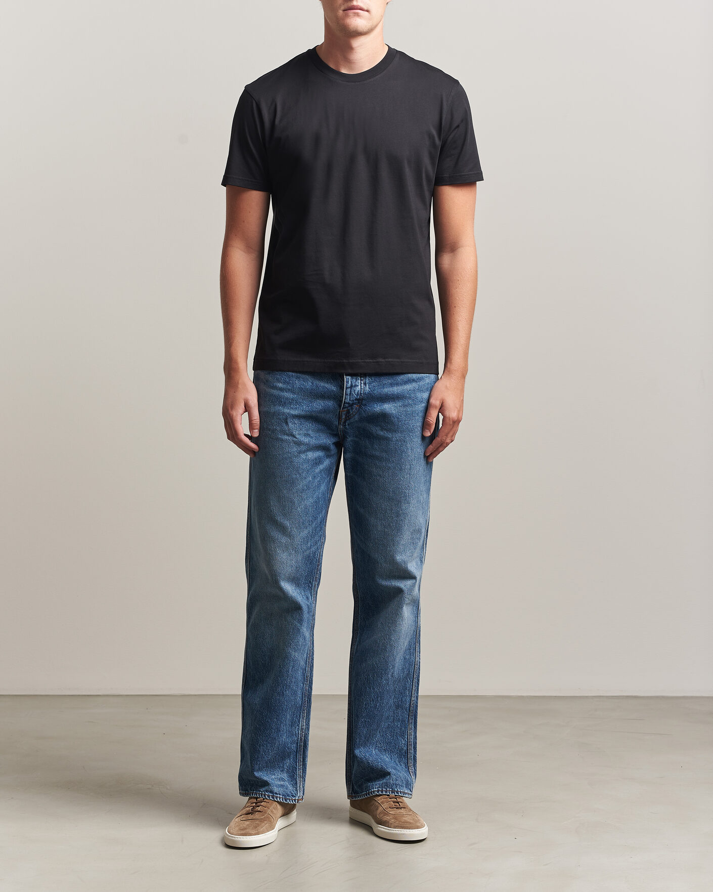 Herren | T-Shirts | Sunspel | Riviera Midweight T-Shirt Black
