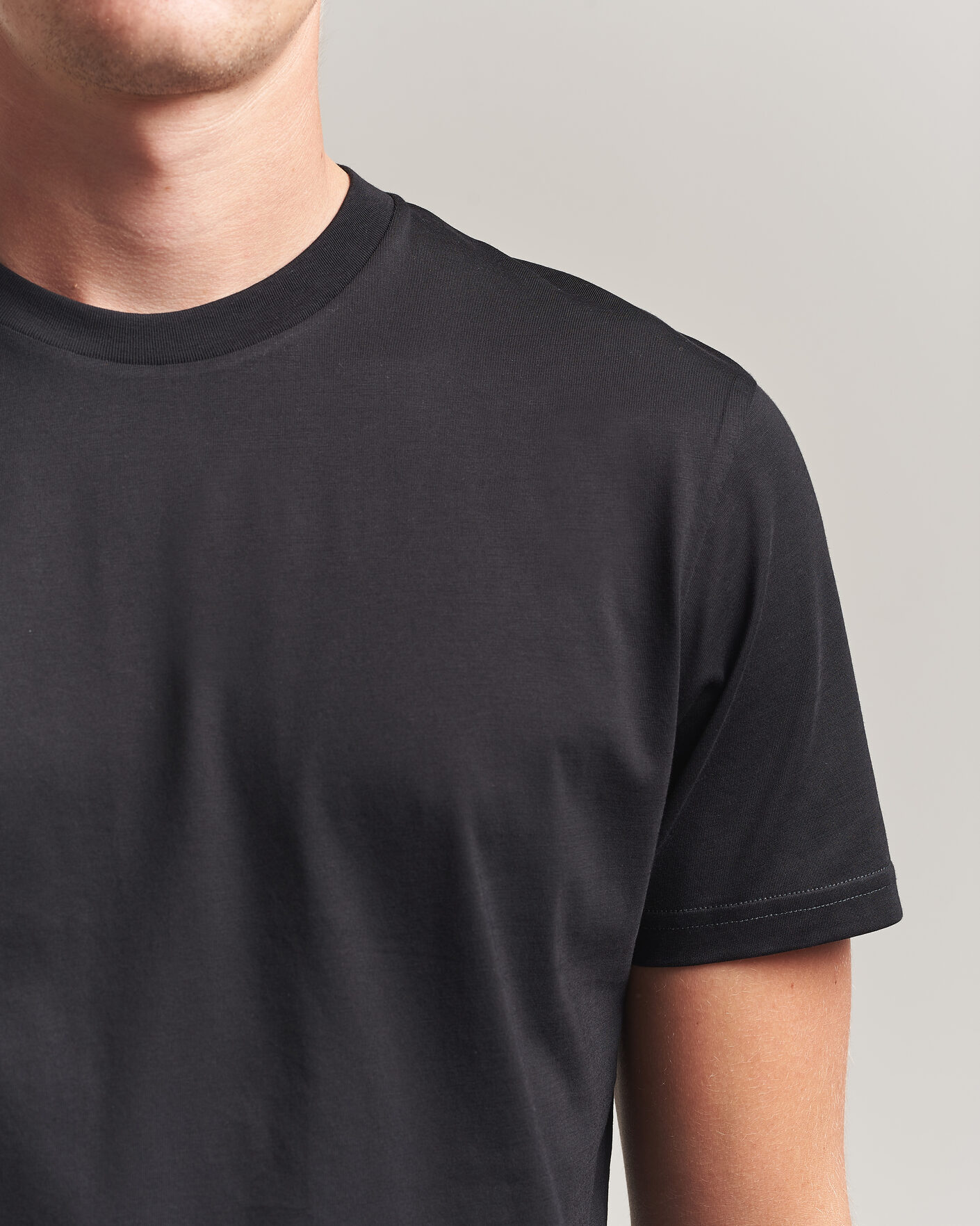 Herren | T-Shirts | Sunspel | Riviera Midweight T-Shirt Black