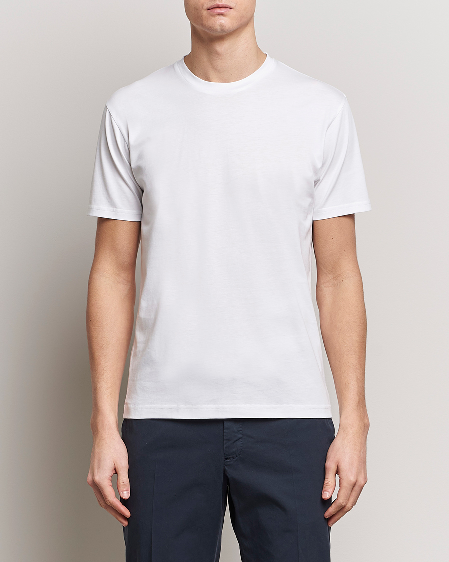 Herren | Weiße T-Shirts | Sunspel | Riviera Midweight Tee White