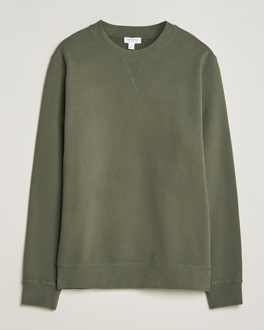 Herren | Pullover | Sunspel | Loopback Sweatshirt Khaki