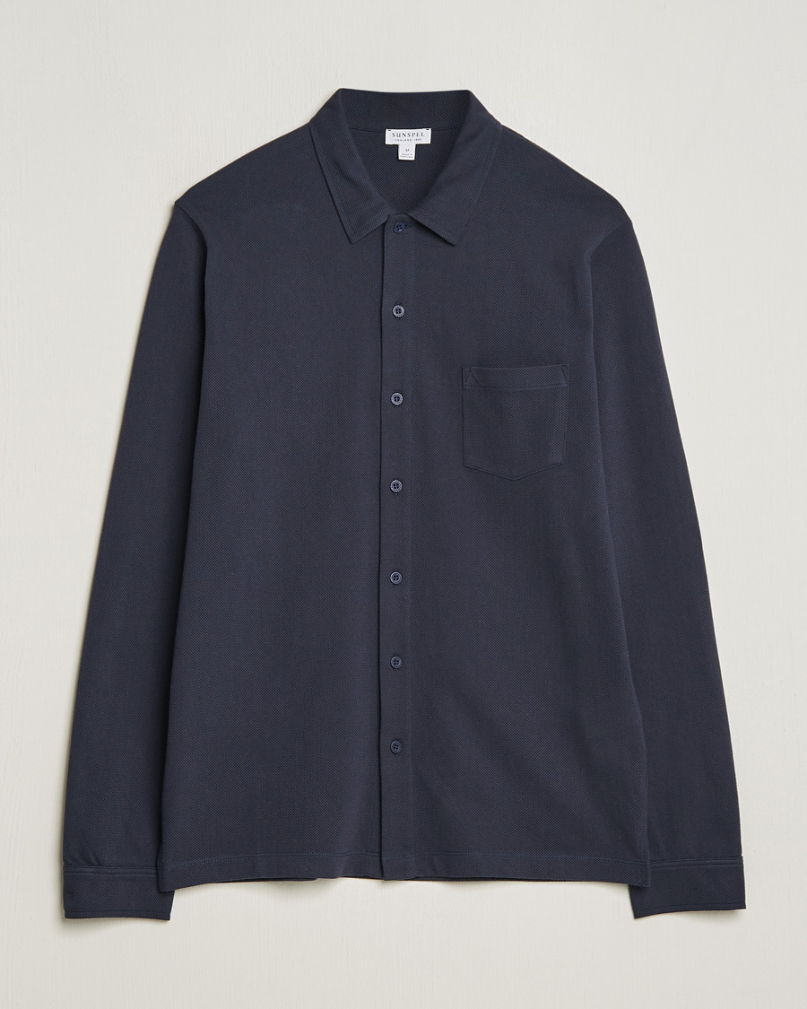 Herren | Hemden | Sunspel | Riviera Long Sleeve Shirt Navy