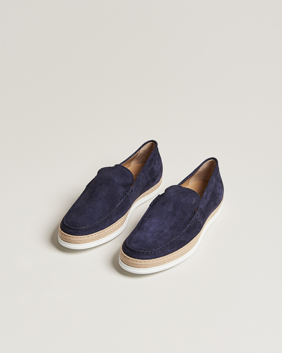 Herr | Tod's | Tod\'s | Raffia Loafer Navy Suede