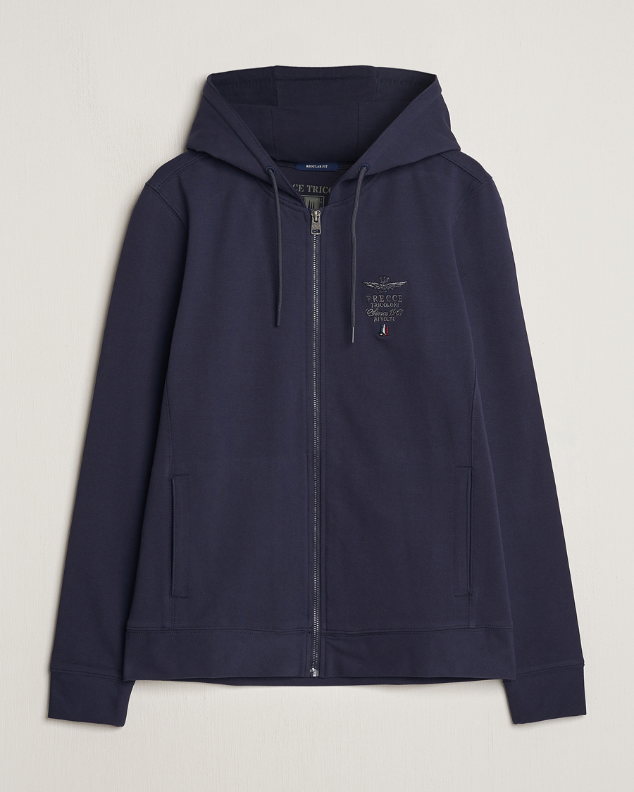 Herren | Pullover | Aeronautica Militare | Full Zip Hoodie Navy