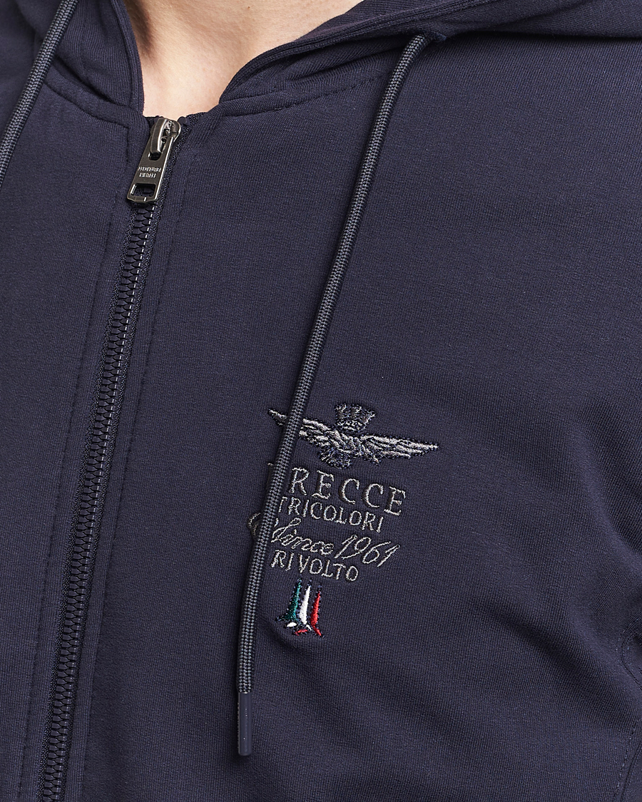 Herren | Pullover | Aeronautica Militare | Full Zip Hoodie Navy