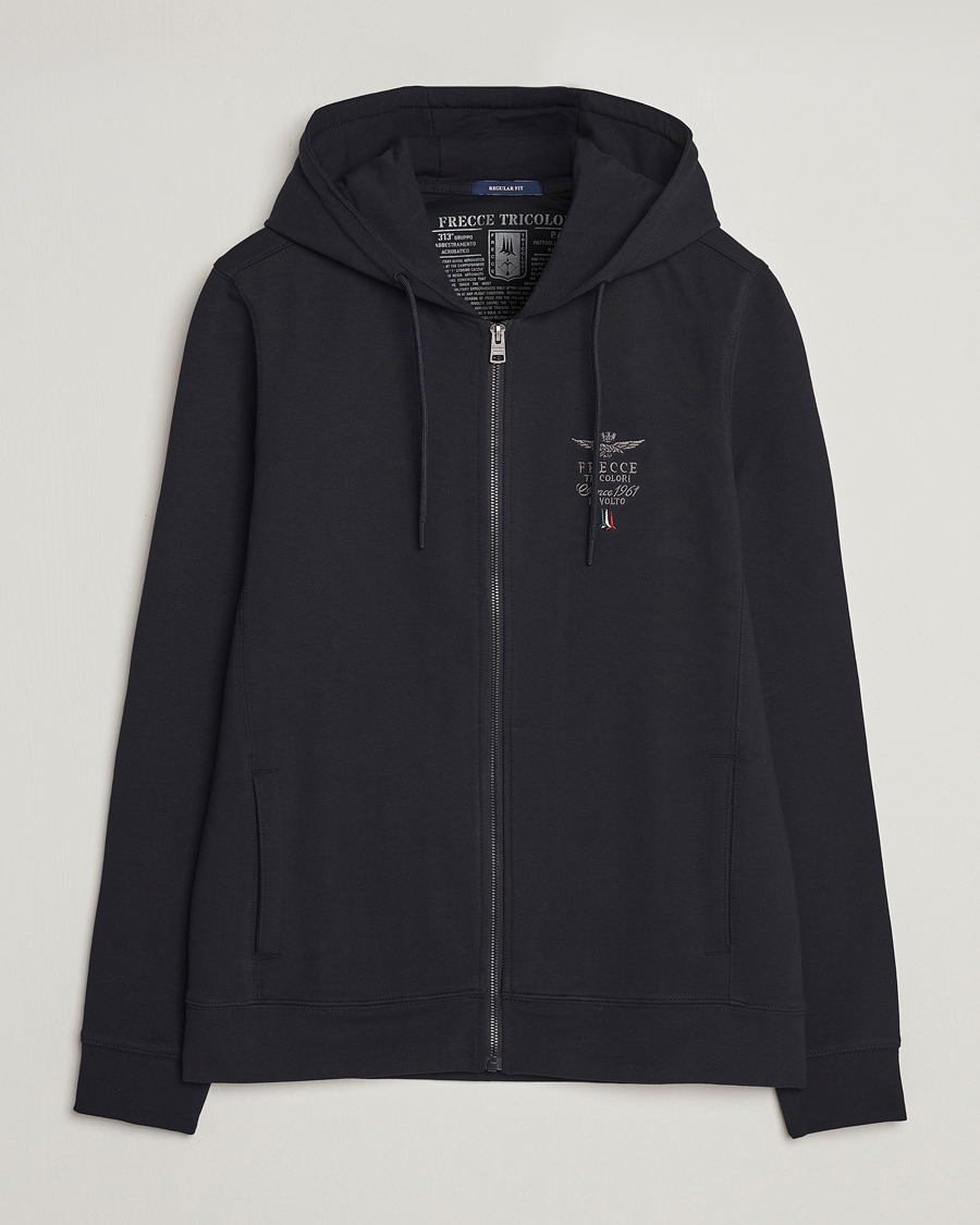 Herren | Pullover | Aeronautica Militare | Full Zip Hoodie Black